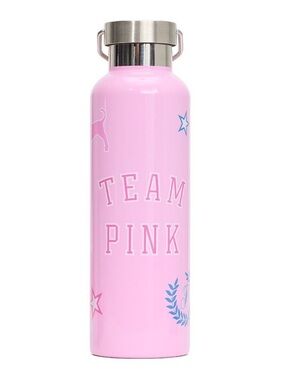 ✨VS Pink Team Pink Y2K vtg Pink style metal water bottle NWT